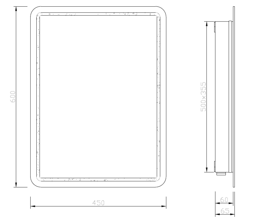 Knightsbridge IP44 12W 4000K Backlit LED Bathroom Mirror Light with