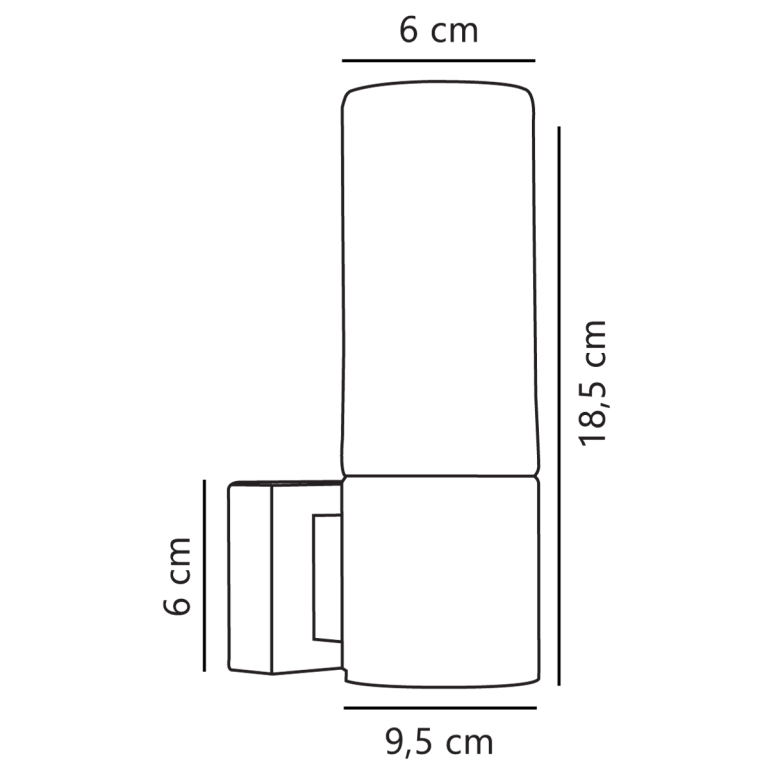Nordlux Tangens Single Brushed Steel Bathroom Wall Light UKES
