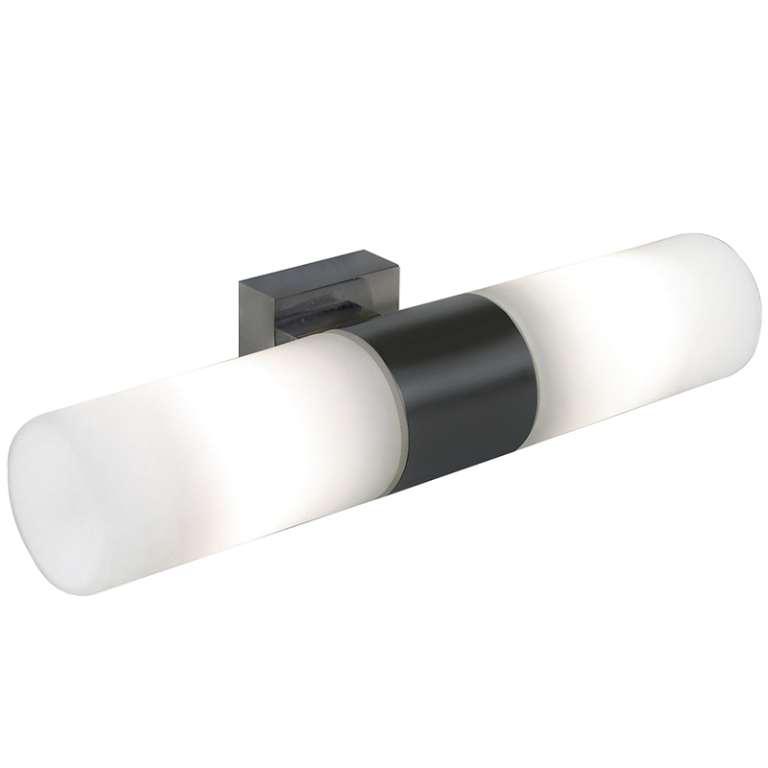 Nordlux Tangens Double Brushed Steel Bathroom Wall Light | UKES