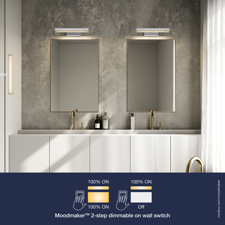 Nordlux Otis 40 White Bathroom LED Wall Light | UKES