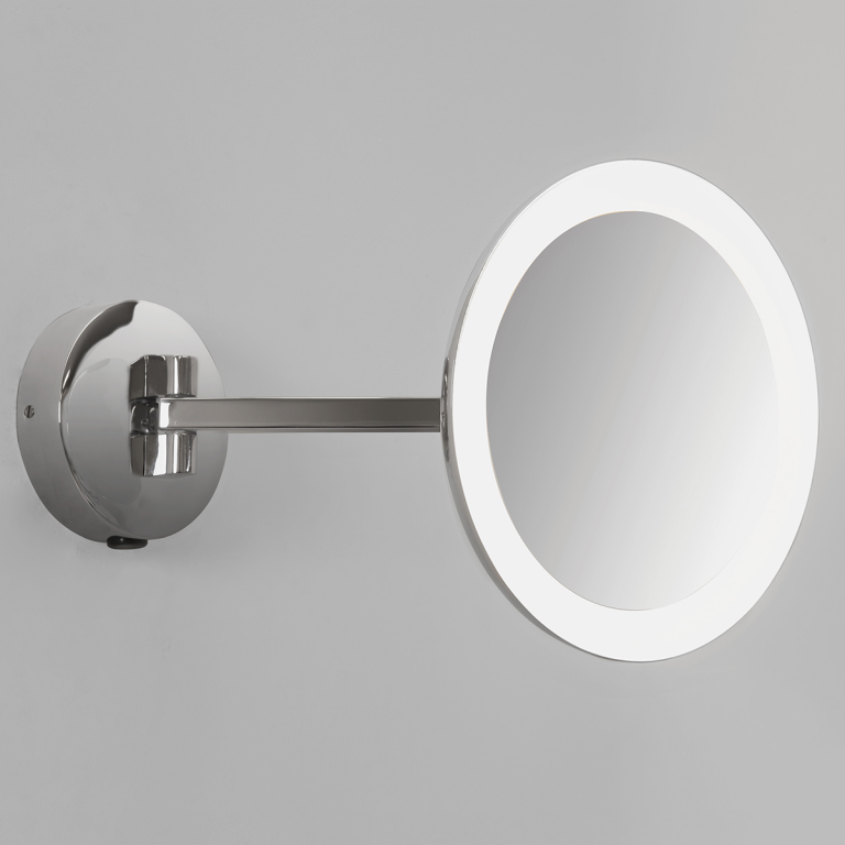 Astro Polished Chrome Illuminated Magnifying Bathroom Mirror UKES
