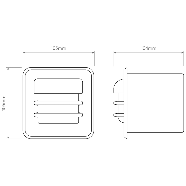 Astro Arran Square Solid Brass Outdoor LED Marker Light UKES