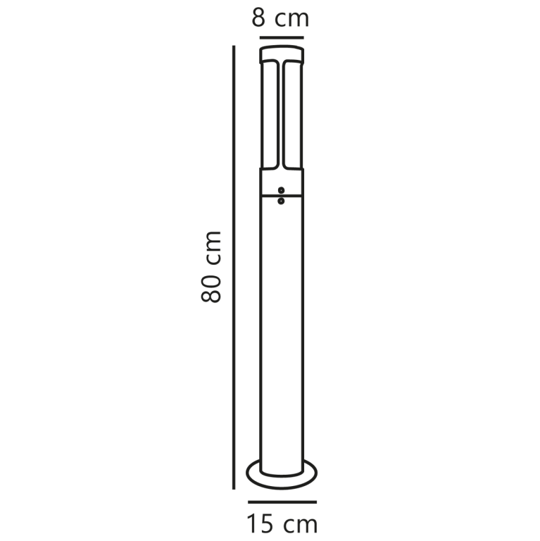 Nordlux Wegeleuchte Helix – Corten-Stahl, IP44, Ø8cm, Höhe 80cm