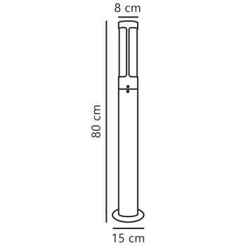 Nordlux Wegeleuchte Helix – Corten-Stahl, IP44, Ø8cm, Höhe 80cm