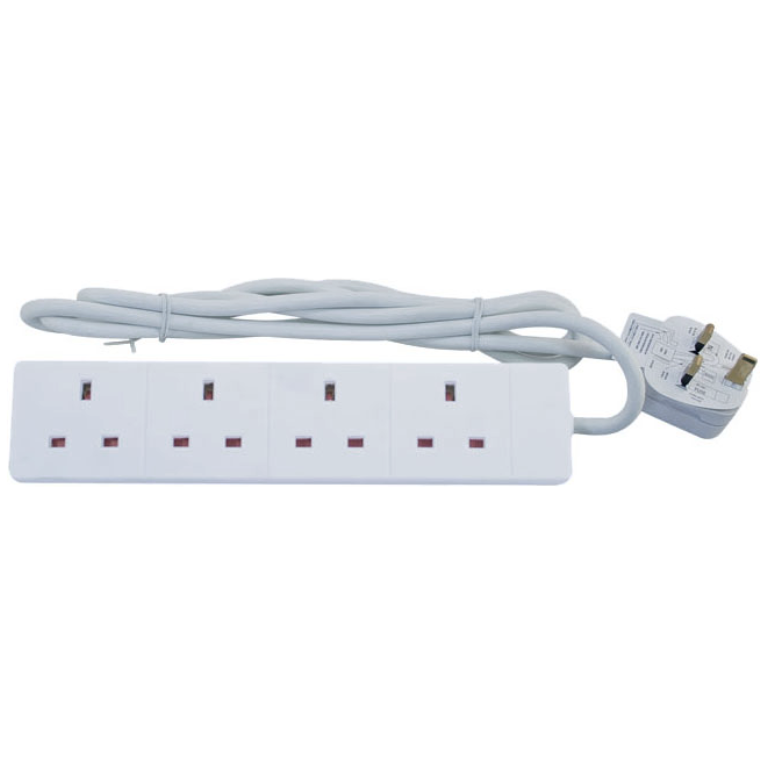 Selectric 5M 4 Gang 13A Round Edged Extension Lead – Unswitched | UKES
