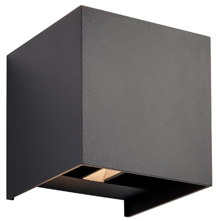 Saxby Lighting Glover 100mm Up/Down 2x5.5W Tri CCT Matt Black IP44 LED ...