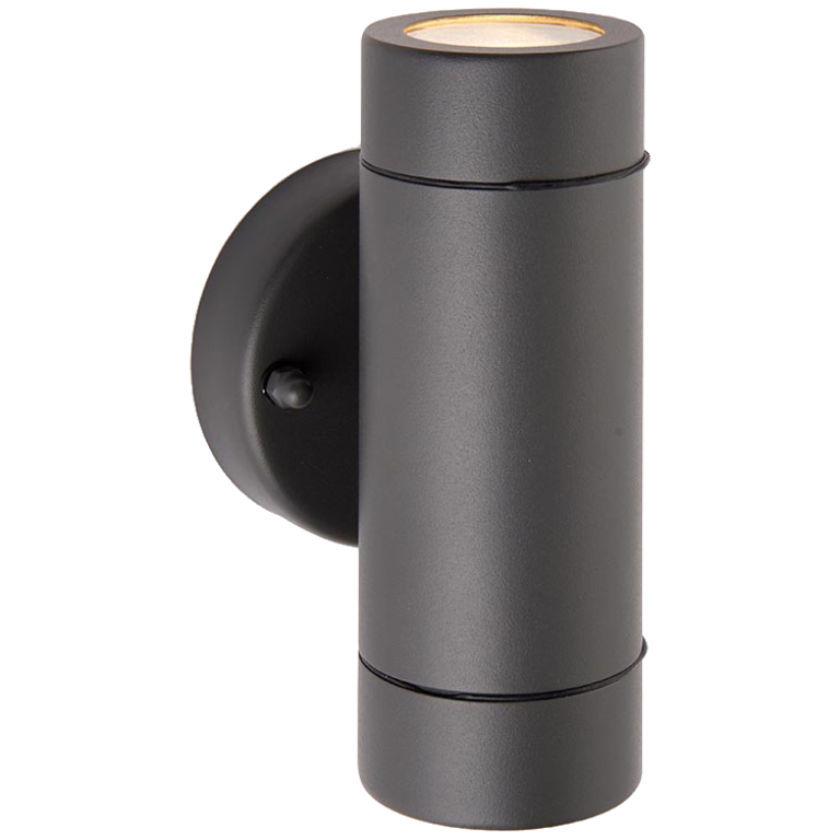 Saxby Lighting Palin Up/Down Anthracite Grey IP44 GU10 Wall Light | UKES