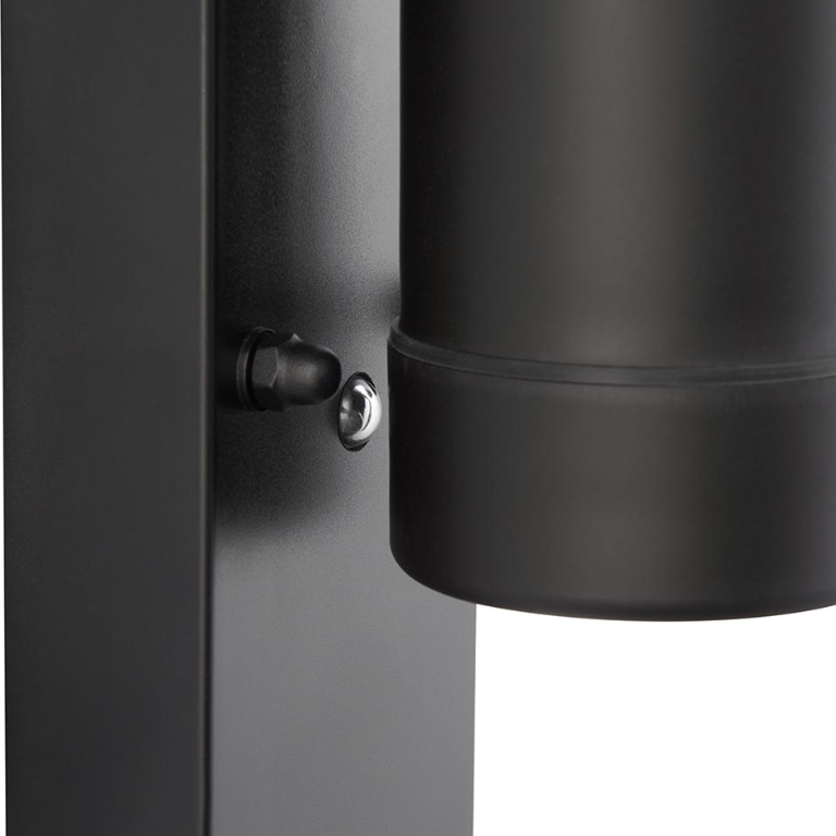 Saxby Lighting Icarus Up/Down Black IP44 GU10 Wall Light - Photocell | UKES