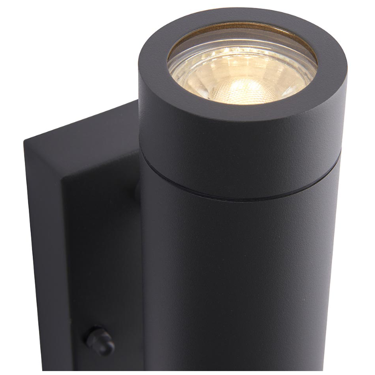 Saxby Lighting Palin Up/Down Anthracite Grey IP44 Wall Light ...