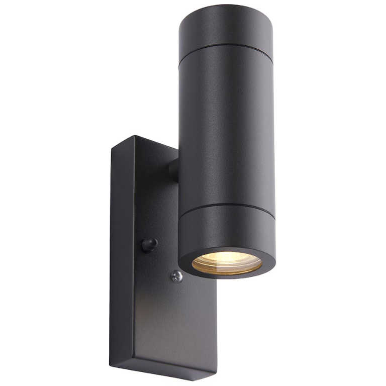 Saxby Lighting Palin Up/Down Anthracite Grey IP44 Wall Light ...