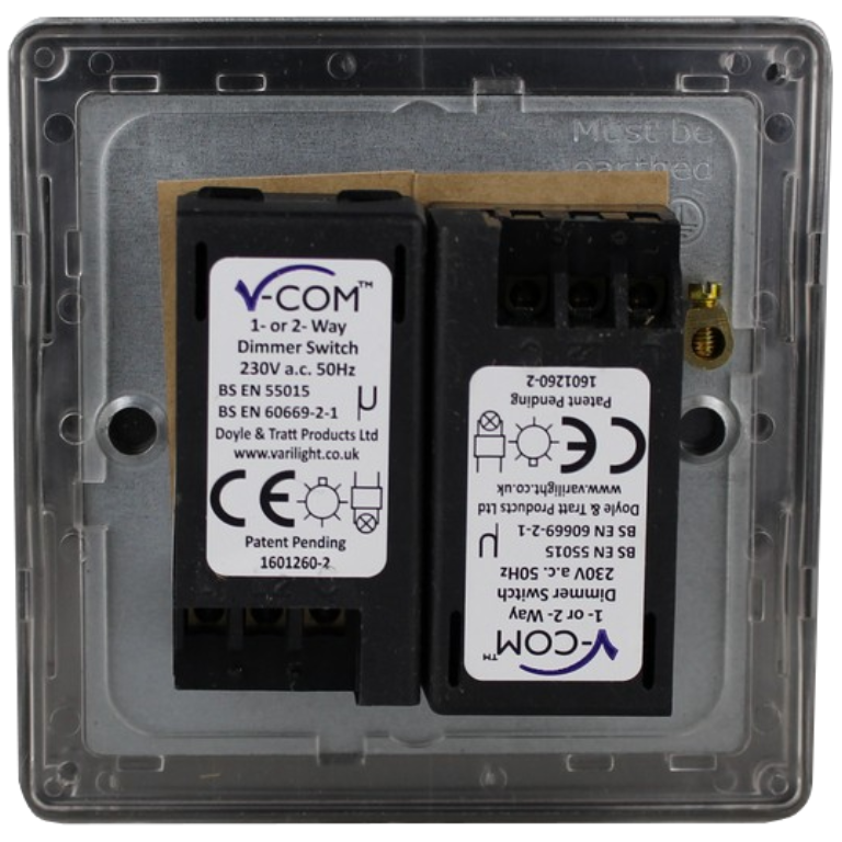 Varilight VPro 2-gang 2-way Push-on/off Rotary LED Dimmer | LED Dimmers & Module - View #9