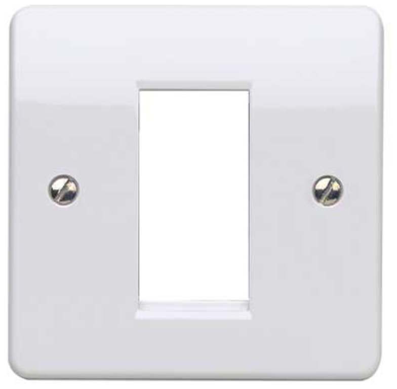 Placa En Blanco MK Logic Plus K3827WHI – 1 Banda, Moldeada Color Blanco Para Eléctricos