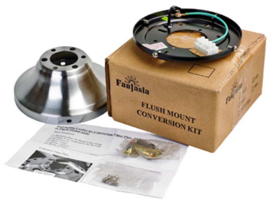Fantasia Ceiling Fans Flush Mount Conversion Kit in Stainless Steel UKES