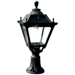 Fumagalli Q33.113.AX.E27 Tobia Lot 700mm Black Pedestal Lantern | UKES