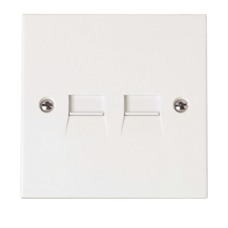 Click Polar PRW121 Twin Telephone Master Socket Outlet PC UKES