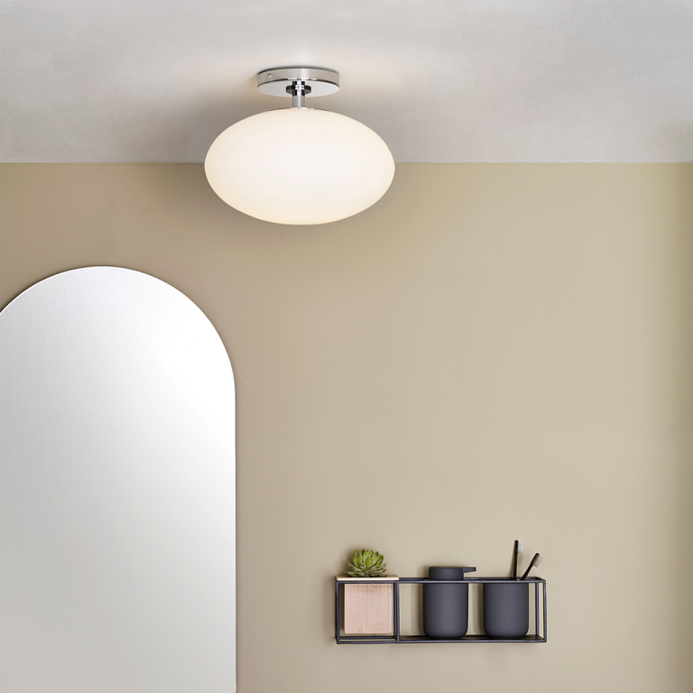 Astro Zeppo Polished Chrome Bathroom Ceiling Light | UKES