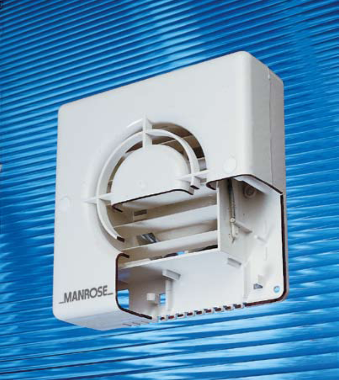 Manrose 100mm Automatic Shutter Window Extractor Fan with Pullcord