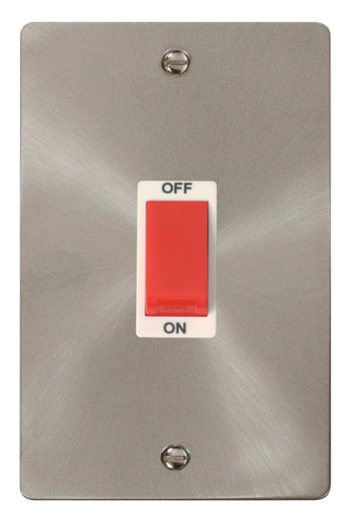 Click Define Brushed Steel Flat Plate Vertical Plate Cooker Switch with