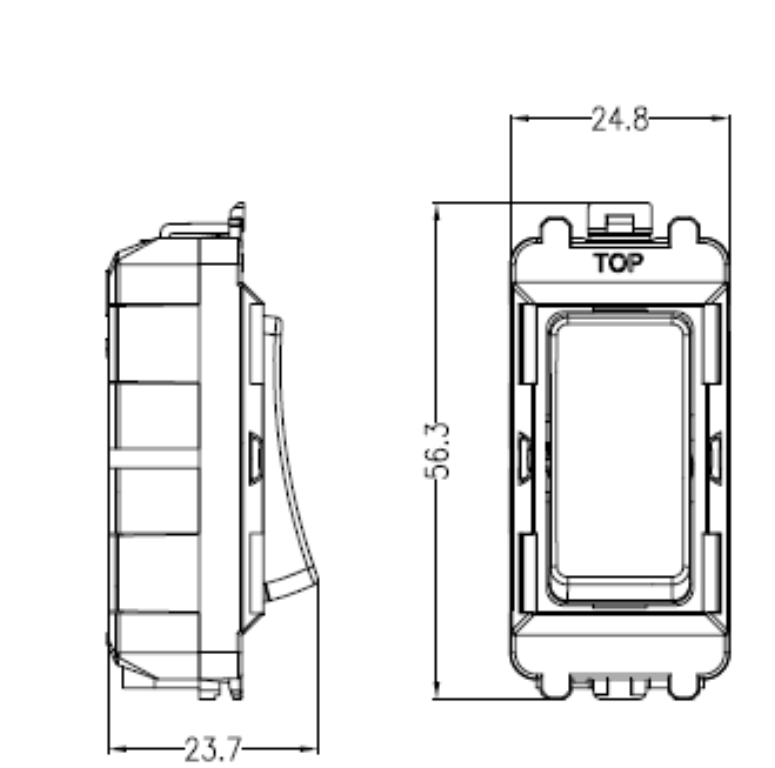 Knightsbridge 20A 1G DP 4G Gehäuse In Poliertem Chrom – Für Schalter Und Steckdosen, Modular Aufgebaut