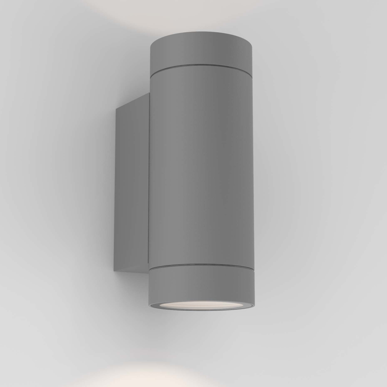 Astro Dartmouth Twin Textured Grey Outdoor Wall Light UKES