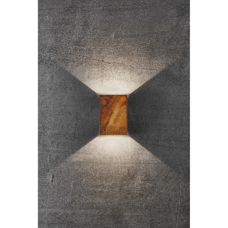 Nordlux Fold 10 Up/Down Corten Outdoor Wall Light | UKES