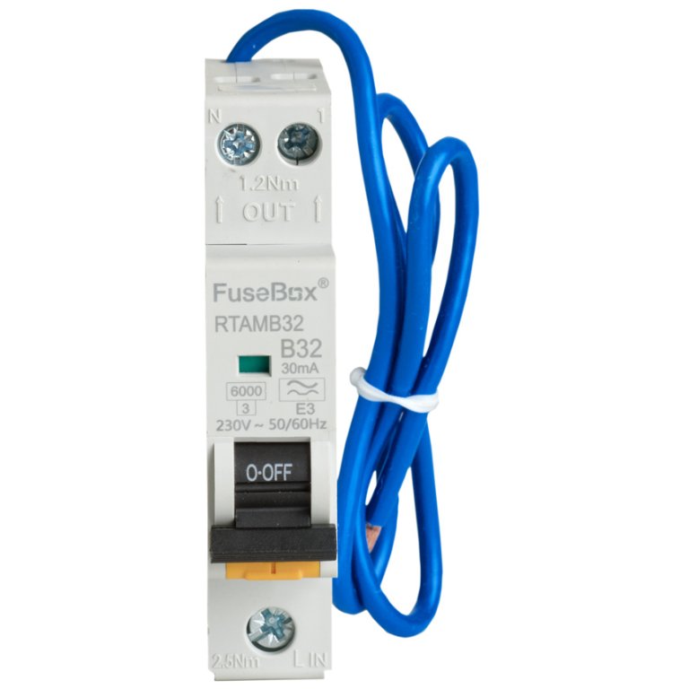 RCBO FUSEBOX RTAMB-BD 1 Polo - 6A 10A 16A 32A 40A Curva B 30mA Tipo A Bidirezionale - Foto 3