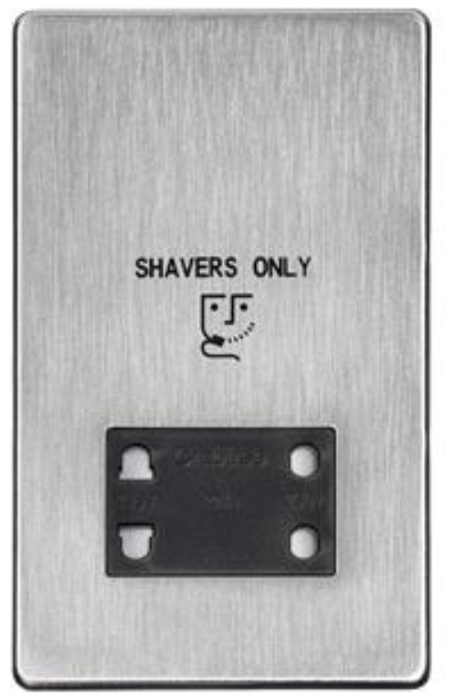Heritage Brass Studio Satin Chrome 110/240V Dual Voltage Shaver Socket