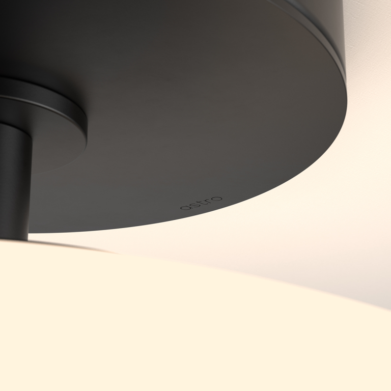 Astro Zeppo Matt Black Bathroom Ceiling Light | UKES