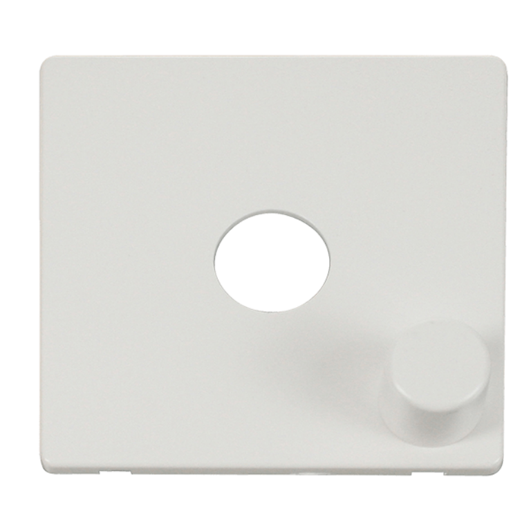 Click Definity Metal White 1 Gang Dimmer Cover Plate with White Control