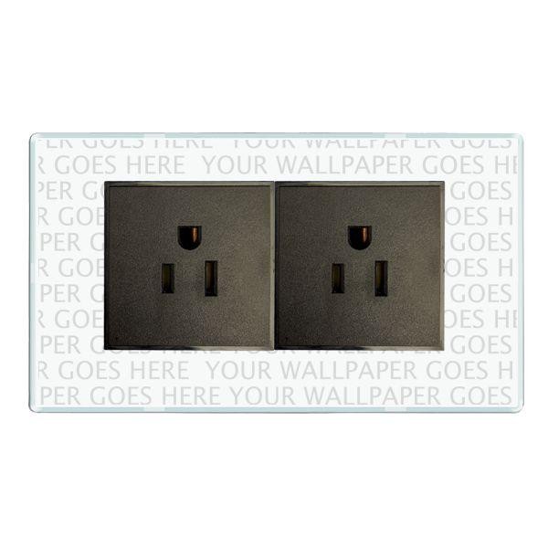 Hamilton Perception Clear 2 Gang 15A 127V American Unswitched Socket