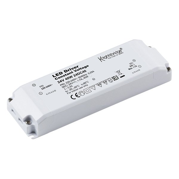 Alimentatore LED Knightsbridge ML412 - 12V 12W Tensione Costante IP20 - Driver Per Strisce E Proiettori LED 12V