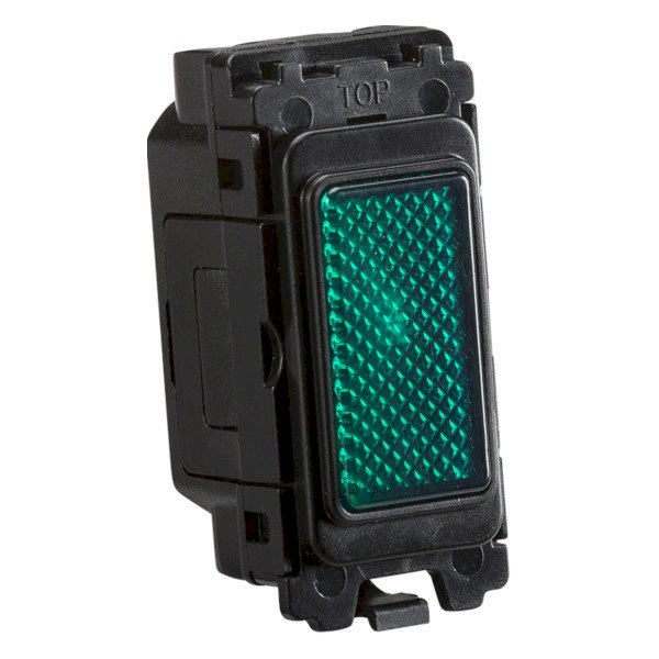 Knightsbridge Grid Curved Edge Green Indicator Module (CUGM11) | UKES