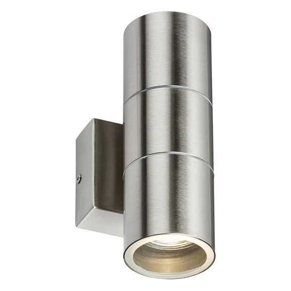 Knightsbridge IP54 Up/Down Wall Light, Photocell (OWALL2BCP) | UKES