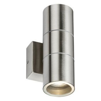 Knightsbridge IP54 Up/Down Wall Light, Photocell (OWALL2BCP) | UKES