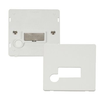 Click Definity Metal White 13A Fused Connection Unit with Flex Outlet ...