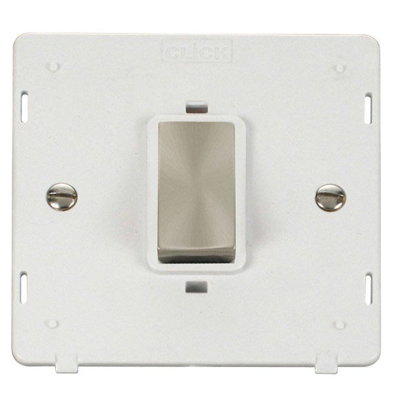 Click Definity Metal Black 45A 1 Gang Double Pole Switch with White ...