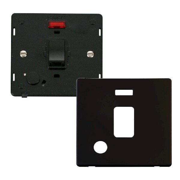 Click 20A DP Switch and Flex Outlet (SIN023BK+SCP323MB) UKES