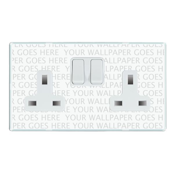 Hamilton Perception Clear 2 Gang 13A Switched Socket Double Pole with