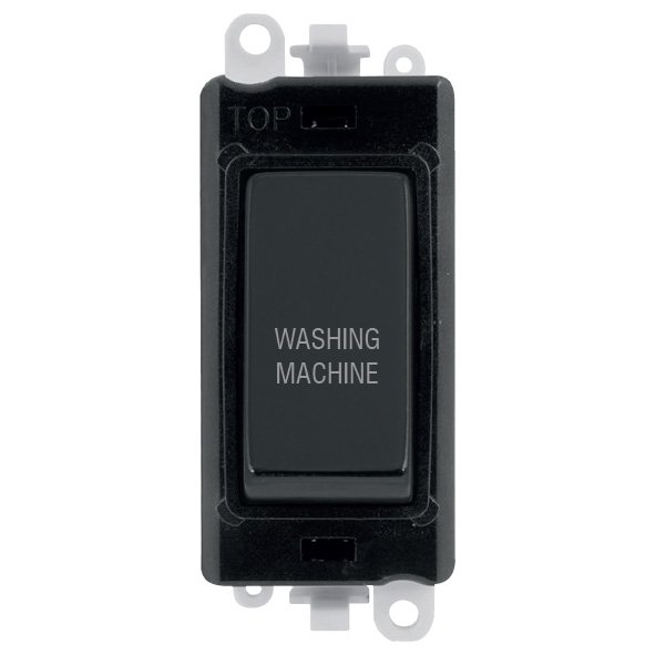 Click GridPro Matt Black 20AX Double Pole Washing Machine Switch Module