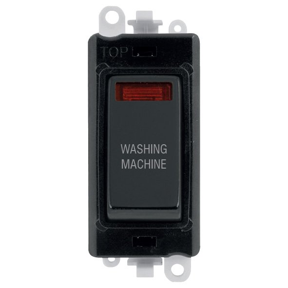 Click GridPro Matt Black 20AX Double Pole Washing Machine Switch Module