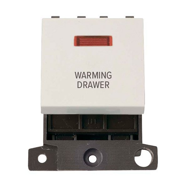 Click MiniGrid Polar White 20A Double Pole Warming Drawer Switch Module ...
