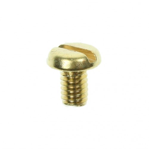 100 M4x6mm Brass Pan Head Screws, Slotted Machine Screws, UK Electrical