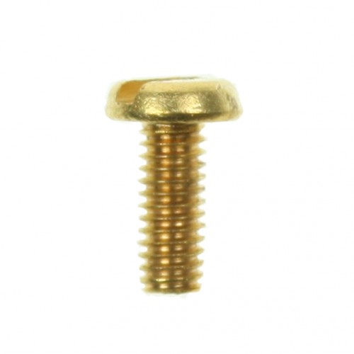 100 M4x10mm Brass Pan Head Screws, Slotted Machine Screws, UK