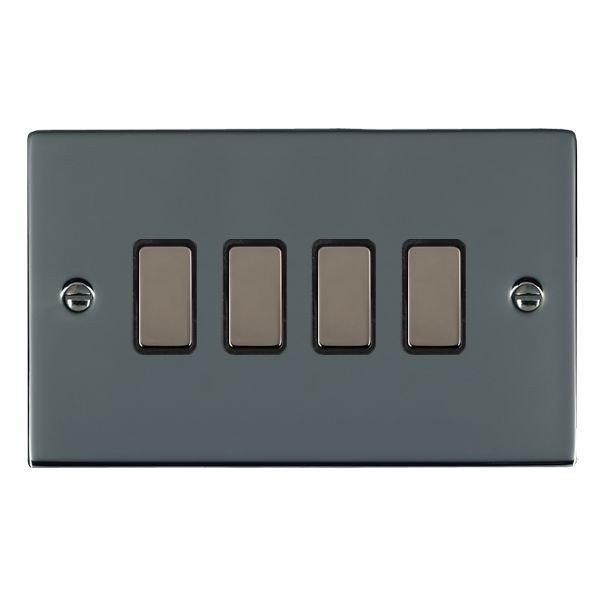 Hamilton Sheer Black Nickel 4 Gang Multi-Way Touch Slave Controller ...