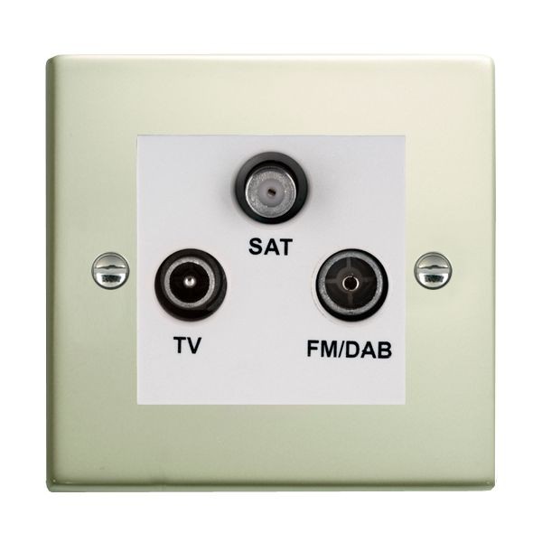 Hamilton Sheer Pearl Oyster TV+FM+SAT (DAB Compatible) with White