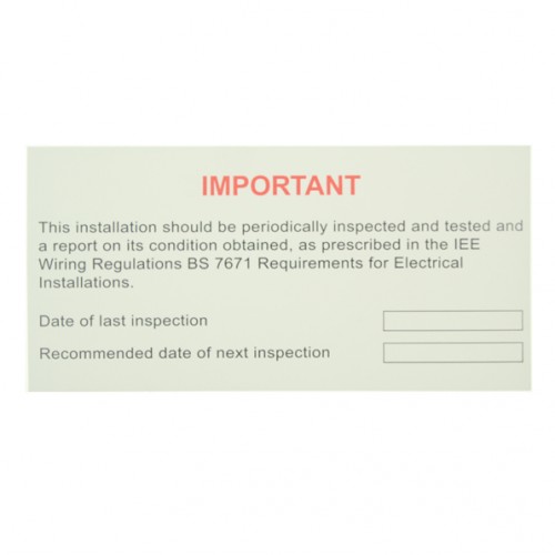 10 Self Adhesive Vinyl Periodic Inspection Stickers, Stickers and