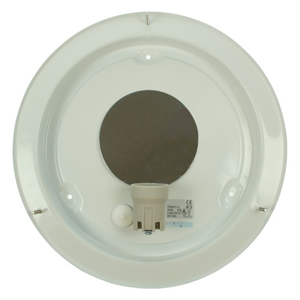 Bathroom 60 Watt Brushed Chrome Circular Fitting, Bathroom Lighting