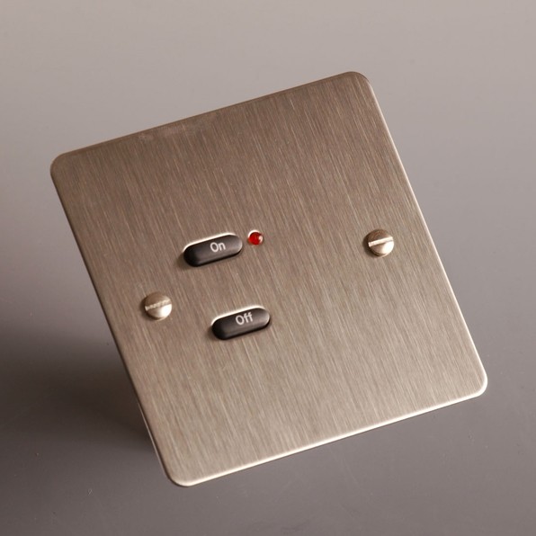 Rako Controls Wall Switch Cover 2 Gang Satin Silver Silver, Home