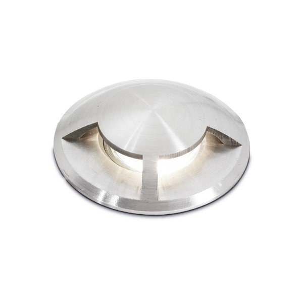 Aurora Lighting 240V Stainless Steel IP65 Fixed Round LED Marker Light with Two Apertures at UK