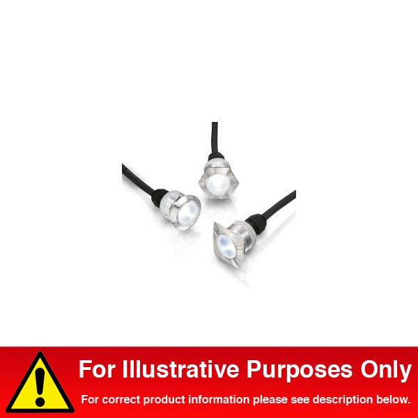 Aurora Lighting 350mA Stainless Steel 316 IP68 Fixed 1W LED Marker Light Warm White UKES